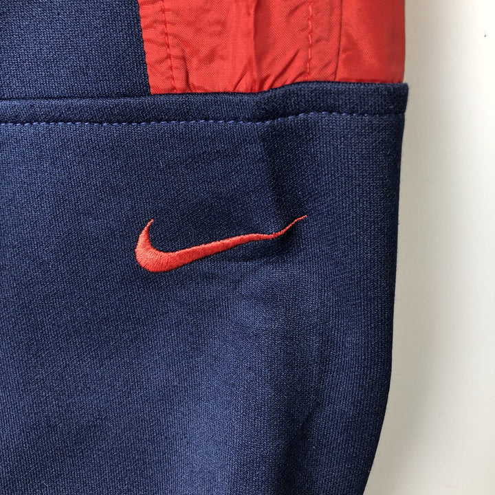 90'S Nike Jersey Track Jacket Men's L Size Vintage polyester navy blue type Vintage Second Hand