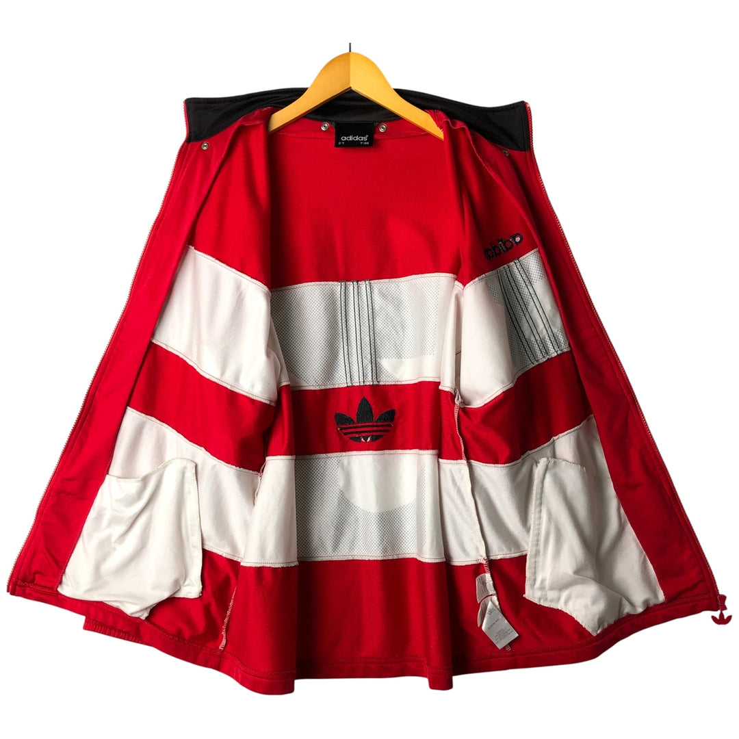 90s-00'S adidas 2-way striped jersey track jacket, men's size L polyester red type Vintage Second Hand