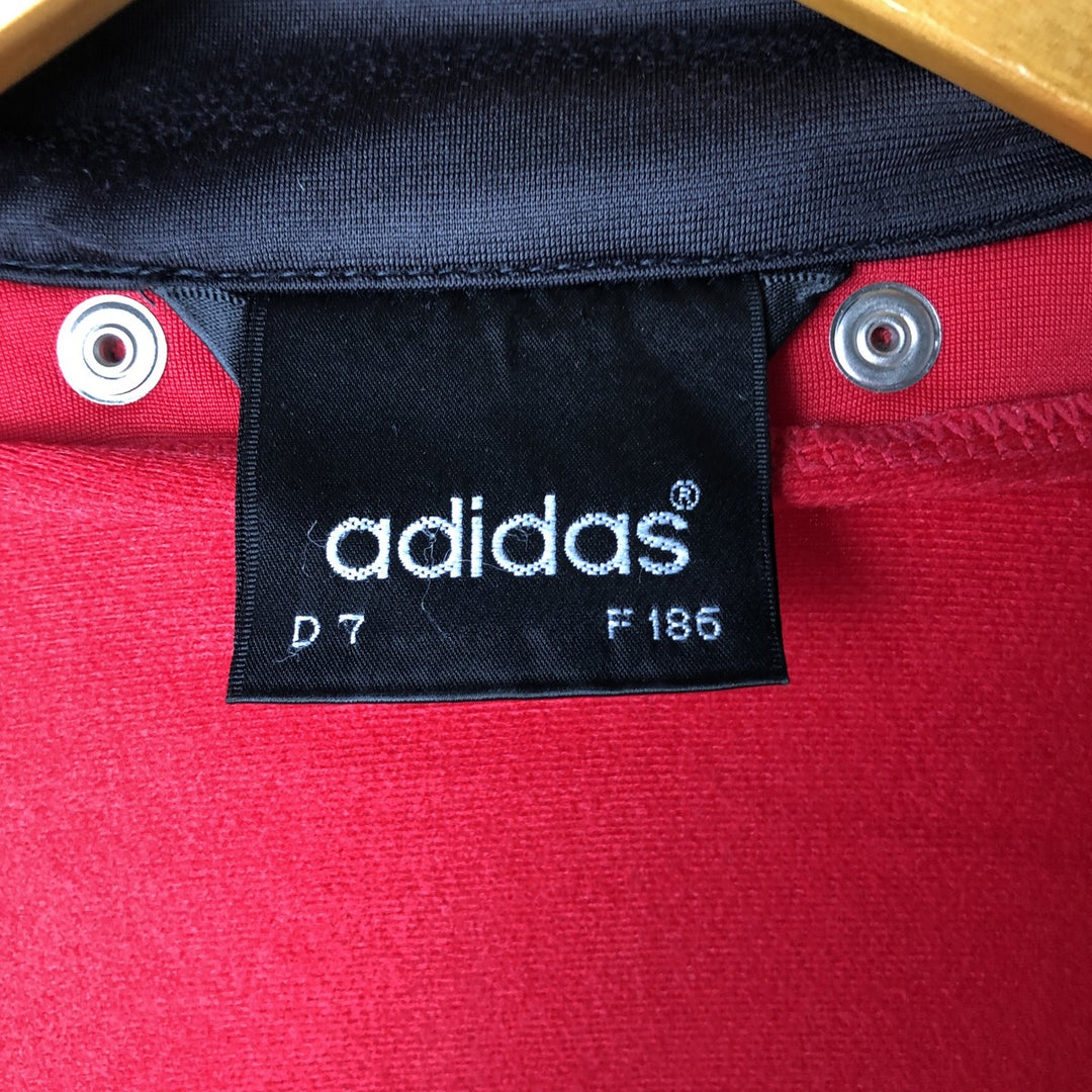 90s-00'S adidas 2-way striped jersey track jacket, men's size L polyester red type Vintage Second Hand