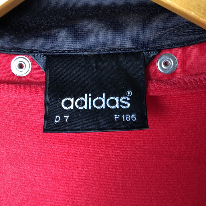 90s-00'S adidas 2-way striped jersey track jacket, men's size L polyester red type Vintage Second Hand