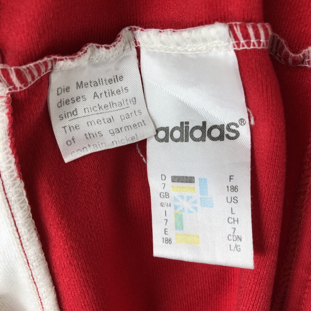 90s-00'S adidas 2-way striped jersey track jacket, men's size L polyester red type Vintage Second Hand