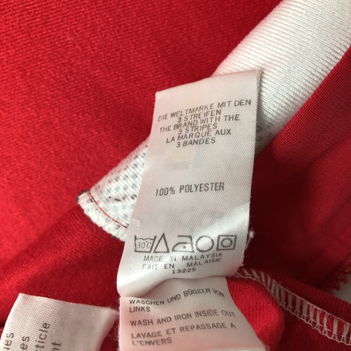 90s-00'S adidas 2-way striped jersey track jacket, men's size L polyester red type Vintage Second Hand