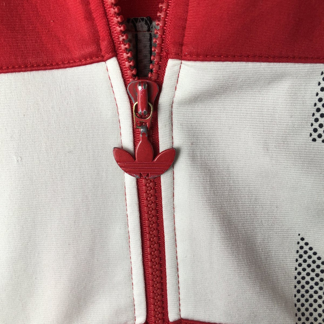 90s-00'S adidas 2-way striped jersey track jacket, men's size L polyester red type Vintage Second Hand