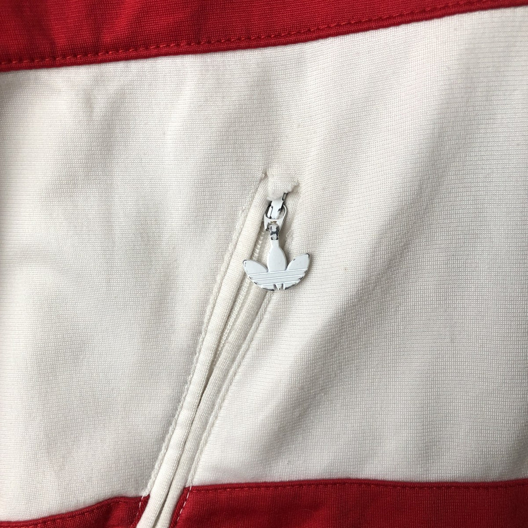 90s-00'S adidas 2-way striped jersey track jacket, men's size L polyester red type Vintage Second Hand