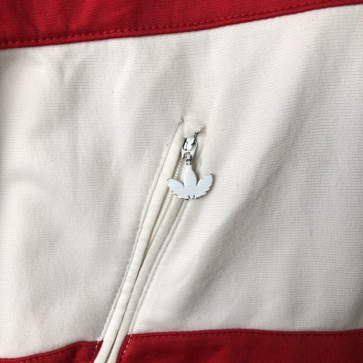 90s-00'S adidas 2-way striped jersey track jacket, men's size L polyester red type Vintage Second Hand