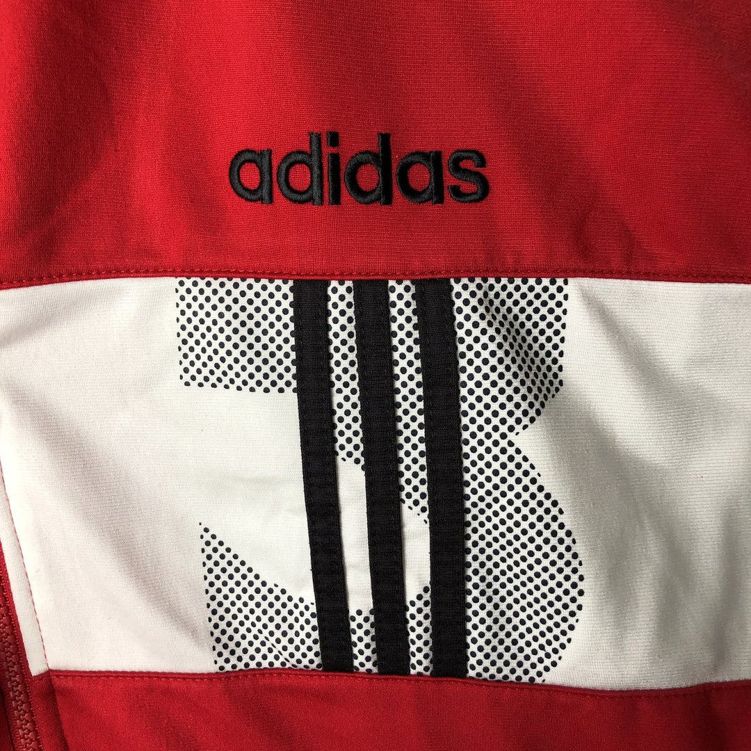 90s-00'S adidas 2-way striped jersey track jacket, men's size L polyester red type Vintage Second Hand