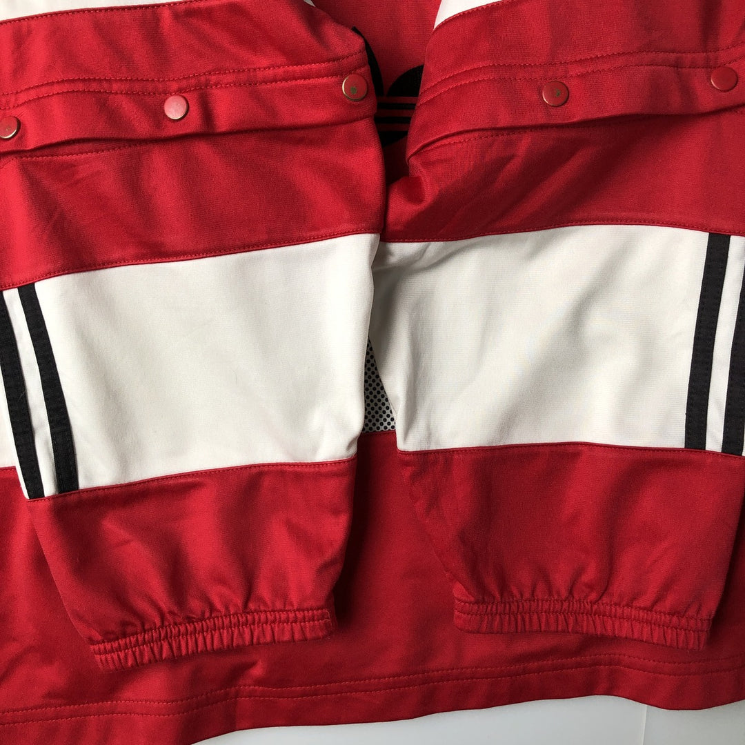 90s-00'S adidas 2-way striped jersey track jacket, men's size L polyester red type Vintage Second Hand