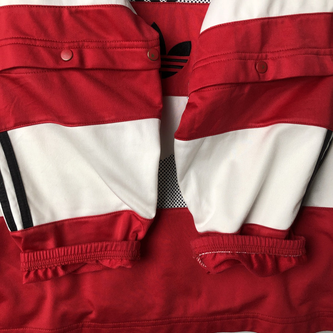 90s-00'S adidas 2-way striped jersey track jacket, men's size L polyester red type Vintage Second Hand