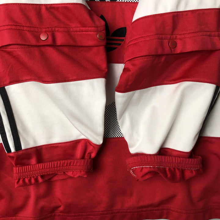 90s-00'S adidas 2-way striped jersey track jacket, men's size L polyester red type Vintage Second Hand