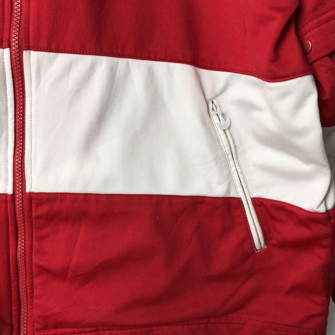 90s-00'S adidas 2-way striped jersey track jacket, men's size L polyester red type Vintage Second Hand