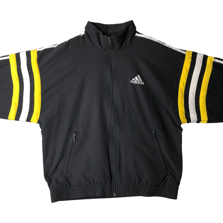 90'S Adidas Jersey Track Jacket Men's M Vintage polyester black type Vintage Second Hand