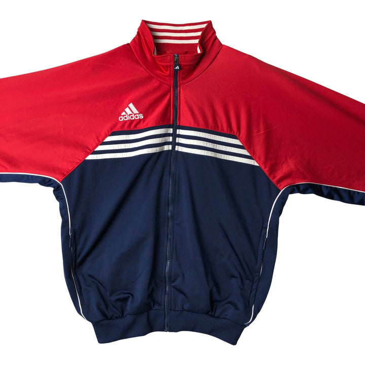 00'S adidas jersey track jacket, men's size M polyester red type Vintage Second Hand
