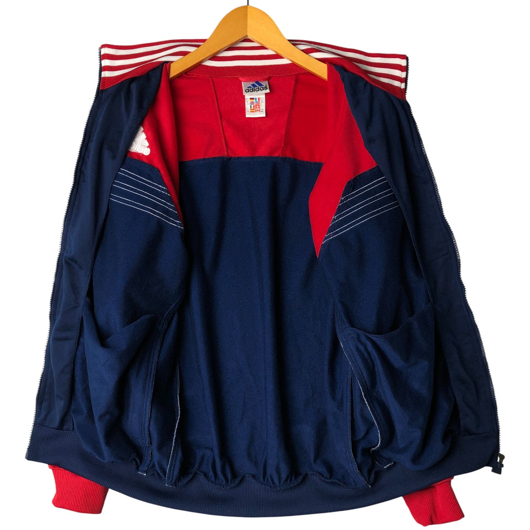 00'S adidas jersey track jacket, men's size M polyester red type Vintage Second Hand