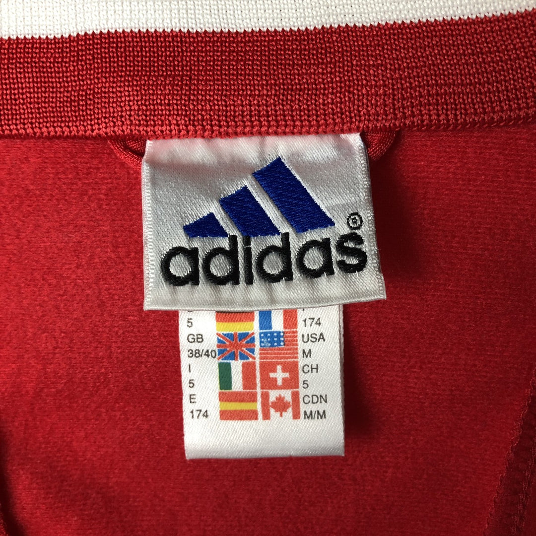 00'S adidas jersey track jacket, men's size M polyester red type Vintage Second Hand