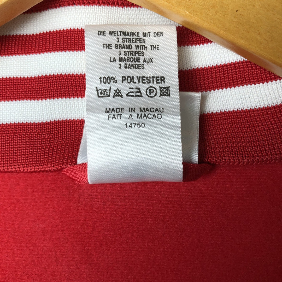 00'S adidas jersey track jacket, men's size M polyester red type Vintage Second Hand