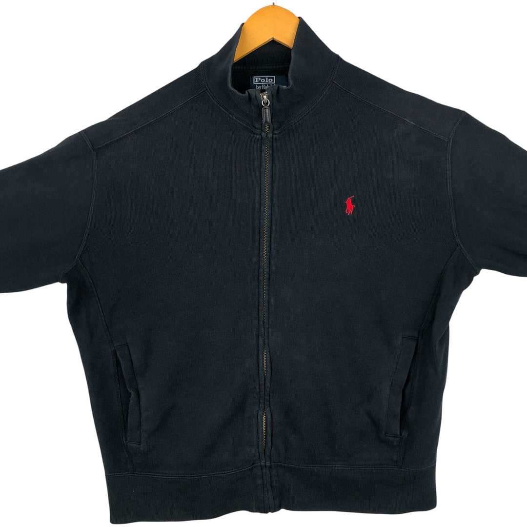 Ralph Lauren POLO by Ralph Lauren full zip sweatshirt, men's size M cotton black type Vintage Second Hand