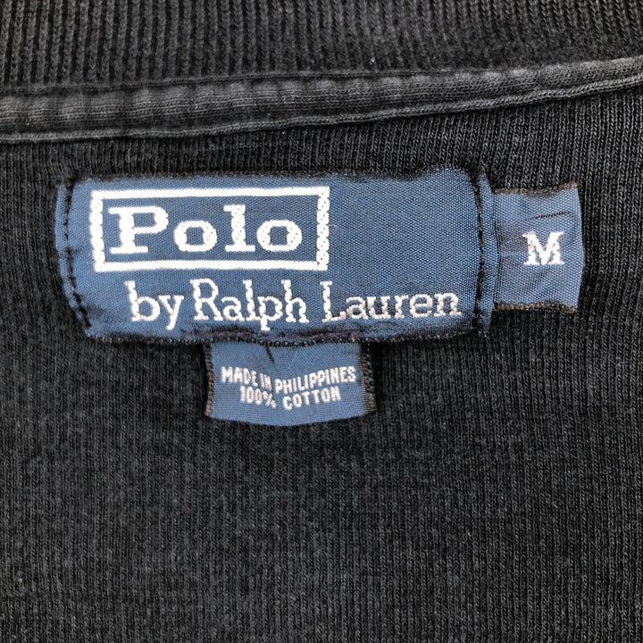 Ralph Lauren POLO by Ralph Lauren full zip sweatshirt, men's size M cotton black type Vintage Second Hand