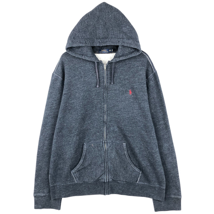 Ralph Lauren POLO RALPH LAUREN Sweat Full Zip Hoodie Men's XXL cotton Charcoal Vintage Second Hand