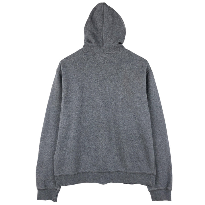 Nike Sweat Full Zip Hoodie, Men's M Size cotton Charcoal Vintage Second Hand