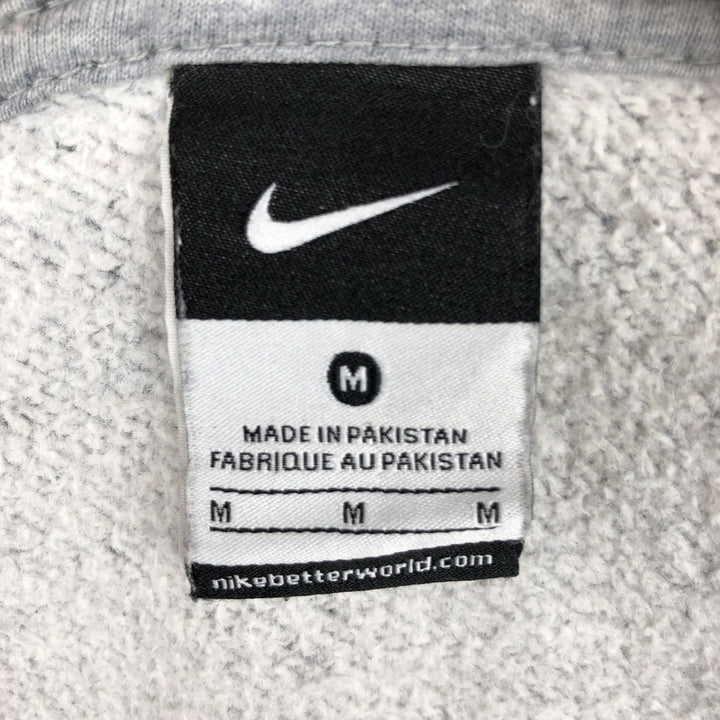 Nike Sweat Full Zip Hoodie, Men's M Size cotton Charcoal Vintage Second Hand