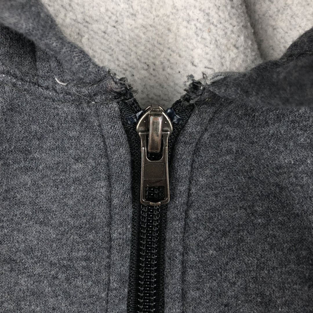 Nike Sweat Full Zip Hoodie, Men's M Size cotton Charcoal Vintage Second Hand
