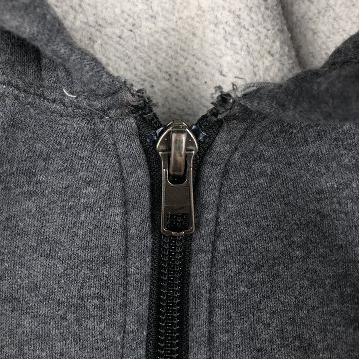 Nike Sweat Full Zip Hoodie, Men's M Size cotton Charcoal Vintage Second Hand