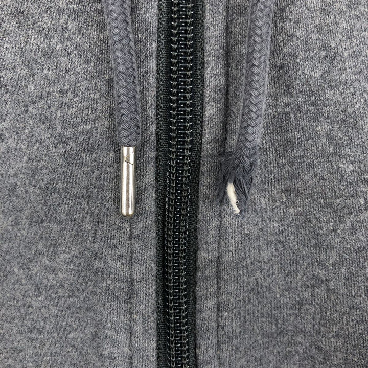 Nike Sweat Full Zip Hoodie, Men's M Size cotton Charcoal Vintage Second Hand