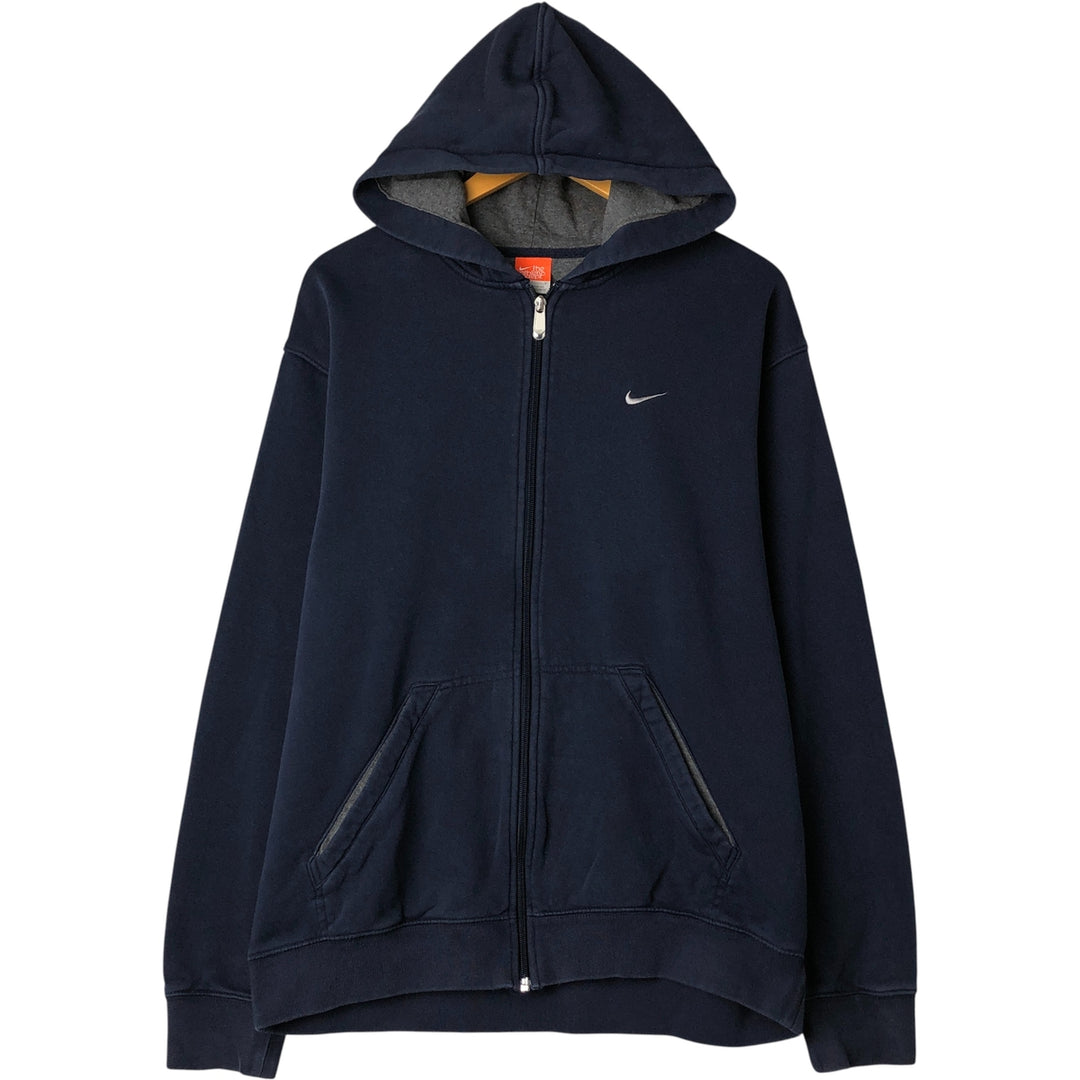 Nike The Athletic Dept. Sweatshirt Full-Zip Hoodie, Men's Size L cotton navy blue type Vintage Second Hand