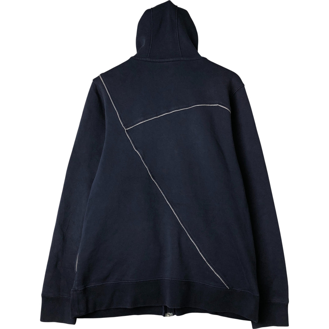 Nike Sweat Full Zip Hoodie Men's Size L cotton Navy blue Vintage Second Hand