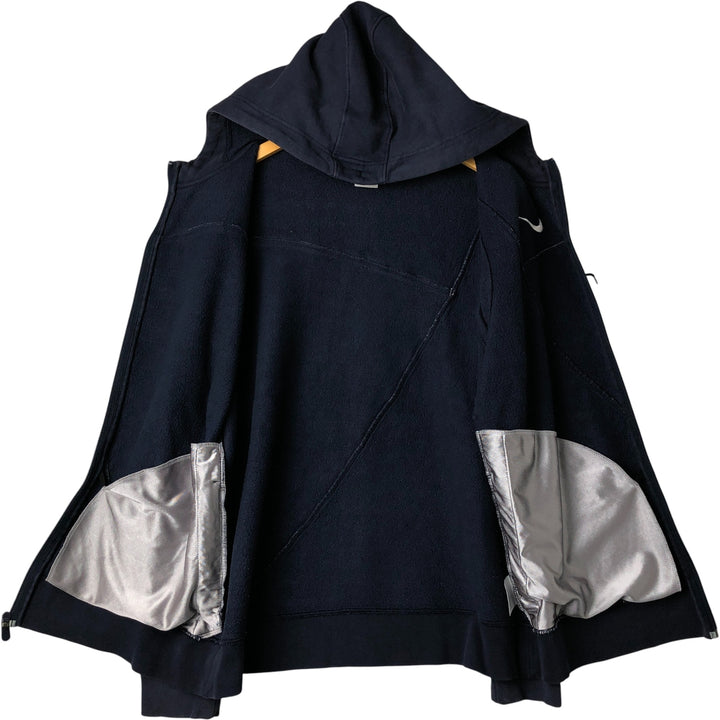 Nike Sweat Full Zip Hoodie Men's Size L cotton Navy blue Vintage Second Hand