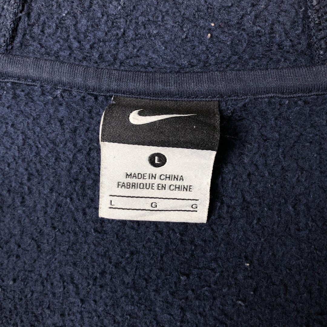 Nike Sweat Full Zip Hoodie Men's Size L cotton Navy blue Vintage Second Hand