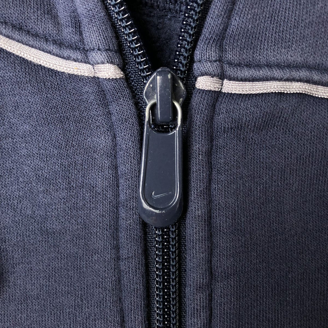 Nike Sweat Full Zip Hoodie Men's Size L cotton Navy blue Vintage Second Hand
