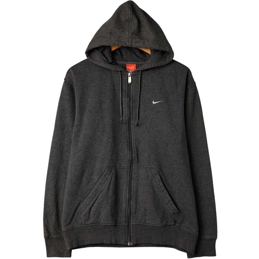Nike The Athletic Dept. Sweatshirt Full-Zip Hoodie, Men's Size Medium cotton Charcoal Vintage Second Hand