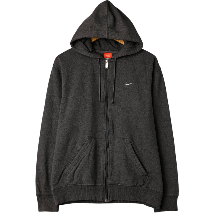 Nike The Athletic Dept. Sweatshirt Full-Zip Hoodie, Men's Size Medium cotton Charcoal Vintage Second Hand