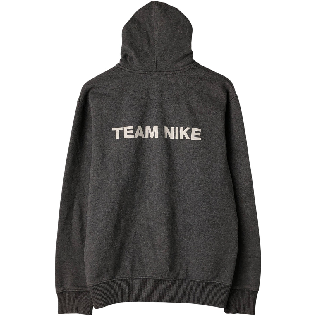 Nike The Athletic Dept. Sweatshirt Full-Zip Hoodie, Men's Size Medium cotton Charcoal Vintage Second Hand