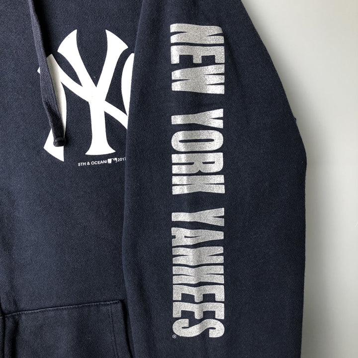 Genuine Merchandise MLB New York Yankees Full-Zip Hoodie, Men's Size XL cotton navy blue type Vintage Second Hand