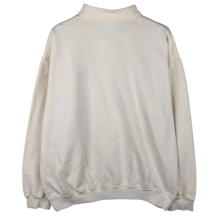 Vintage 90'S Adidas half-zip sweatshirt, men's size XL cotton white type Vintage Second Hand