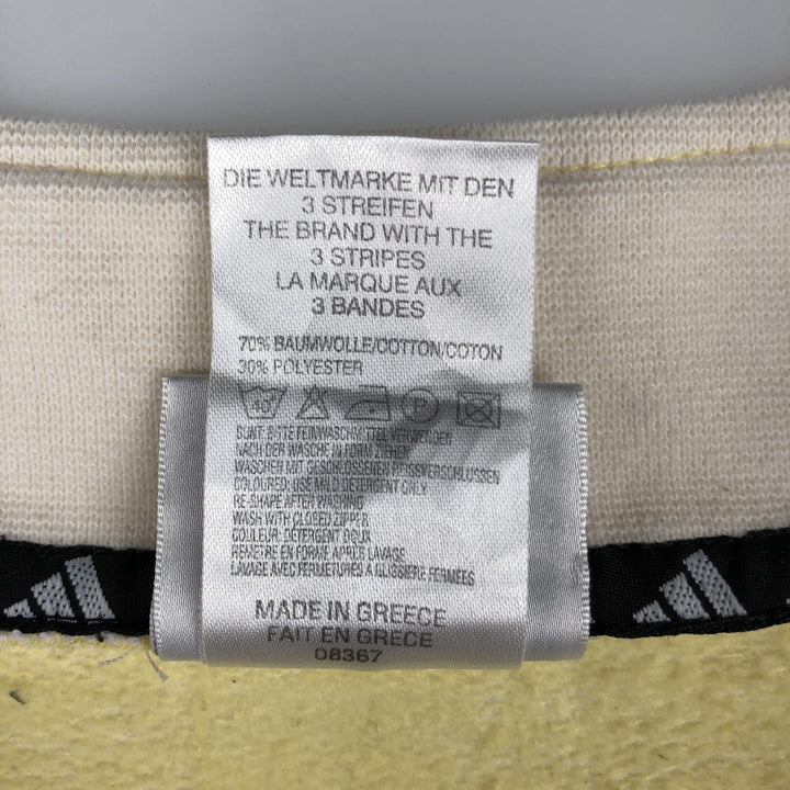 Vintage 90'S Adidas half-zip sweatshirt, men's size XL cotton white type Vintage Second Hand