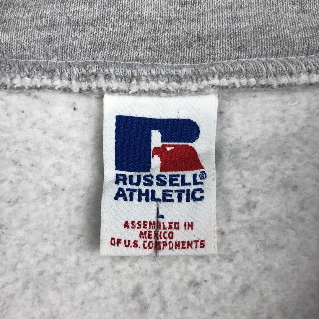 90'S Russell Half Zip Sweatshirt, Men's L Size Vintage polyester gray type Vintage Second Hand