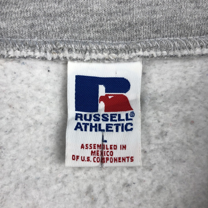 90'S Russell Half Zip Sweatshirt, Men's L Size Vintage polyester gray type Vintage Second Hand