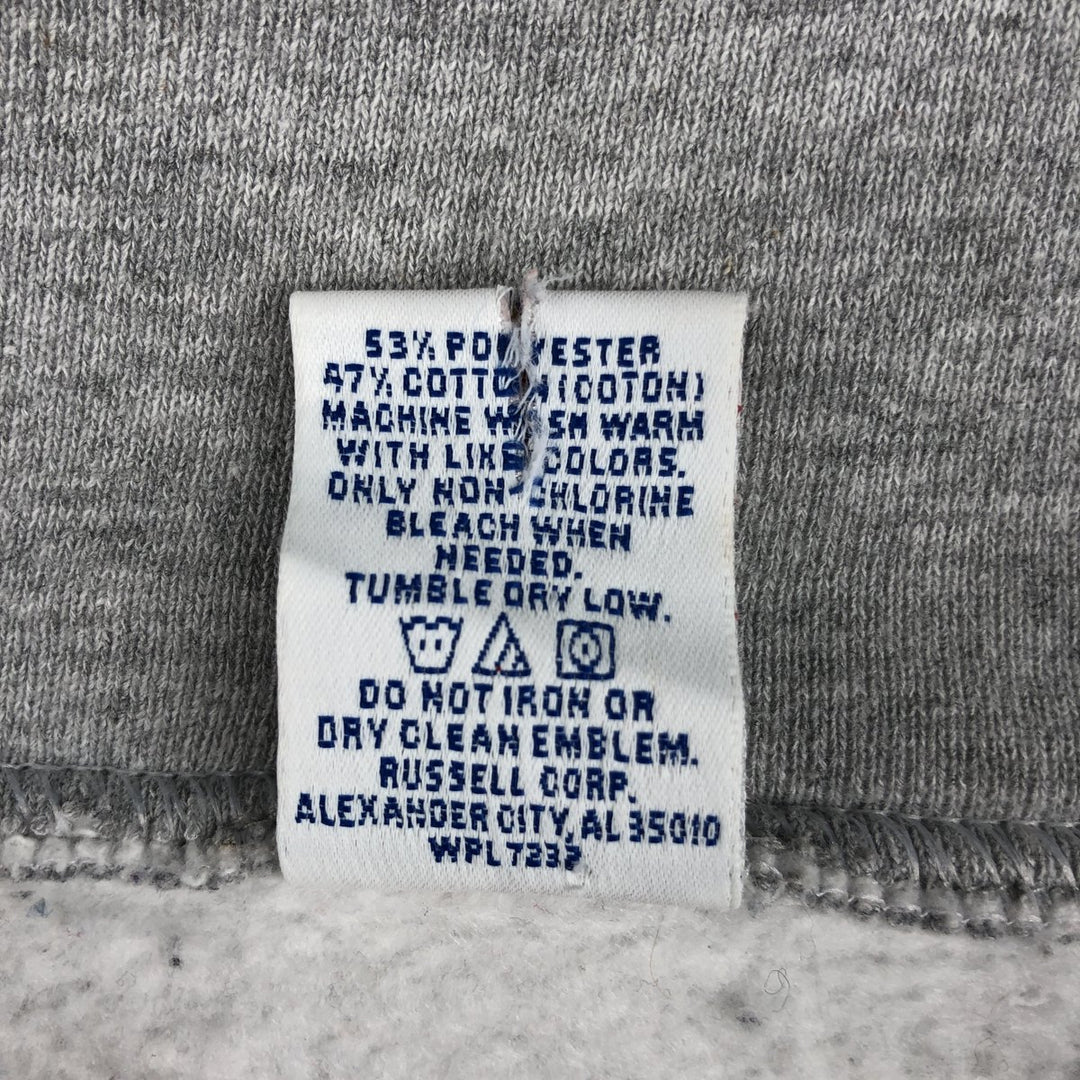 90'S Russell Half Zip Sweatshirt, Men's L Size Vintage polyester gray type Vintage Second Hand