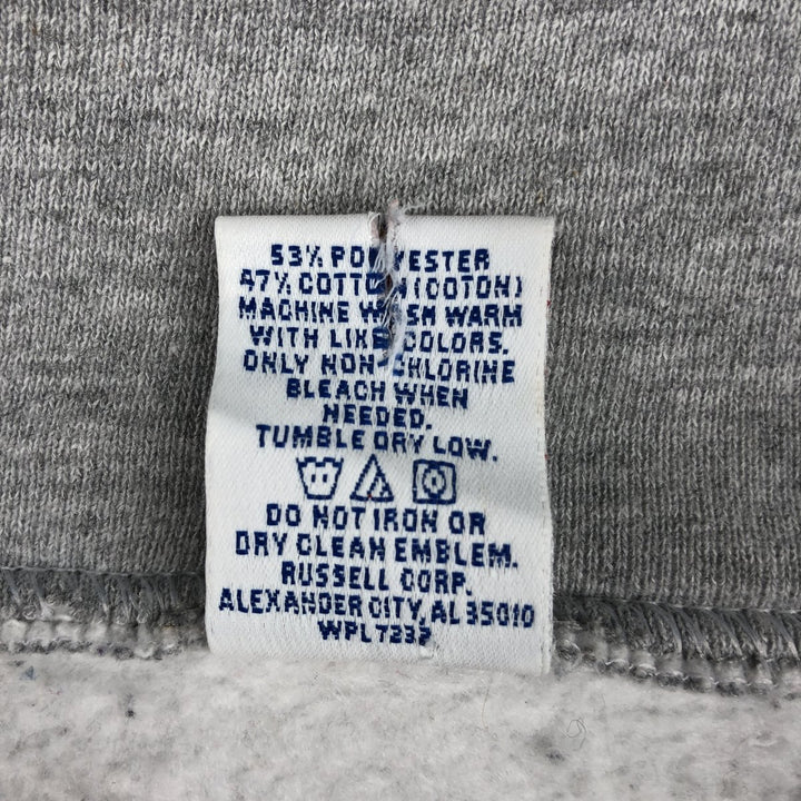 90'S Russell Half Zip Sweatshirt, Men's L Size Vintage polyester gray type Vintage Second Hand