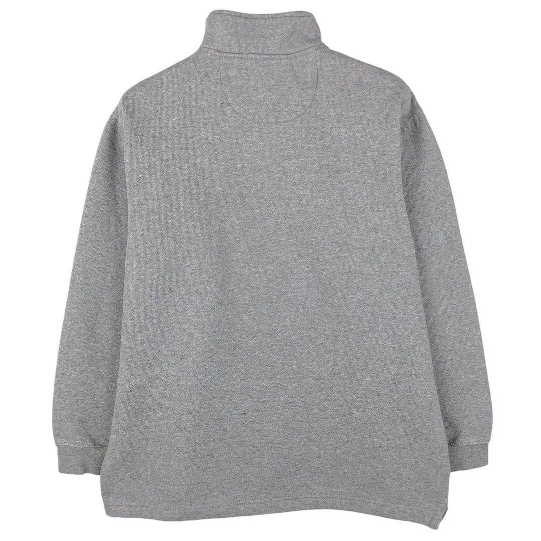 Ralph Lauren CHAPS Half-Zip Sweatshirt, Men's Size Small cotton gray type Vintage Second Hand