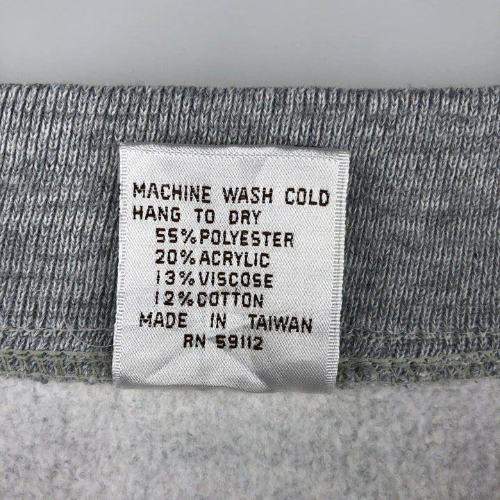 Vintage 80s-90'S Hang Ten Half-Zip Sweatshirt, Men's XL polyester gray type Vintage Second Hand