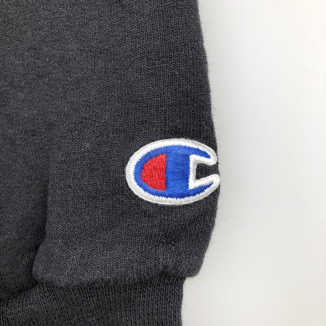 Champion ECO FLEECE College Sweatshirt Pullover Hoodie, Men's Size L cotton black type Vintage Second Hand