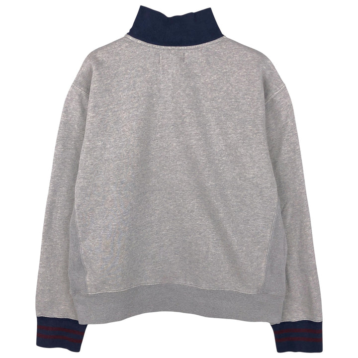 Ralph Lauren POLO by Ralph Lauren Half-Zip Sweatshirt, Men's XL cotton gray type Vintage Second Hand