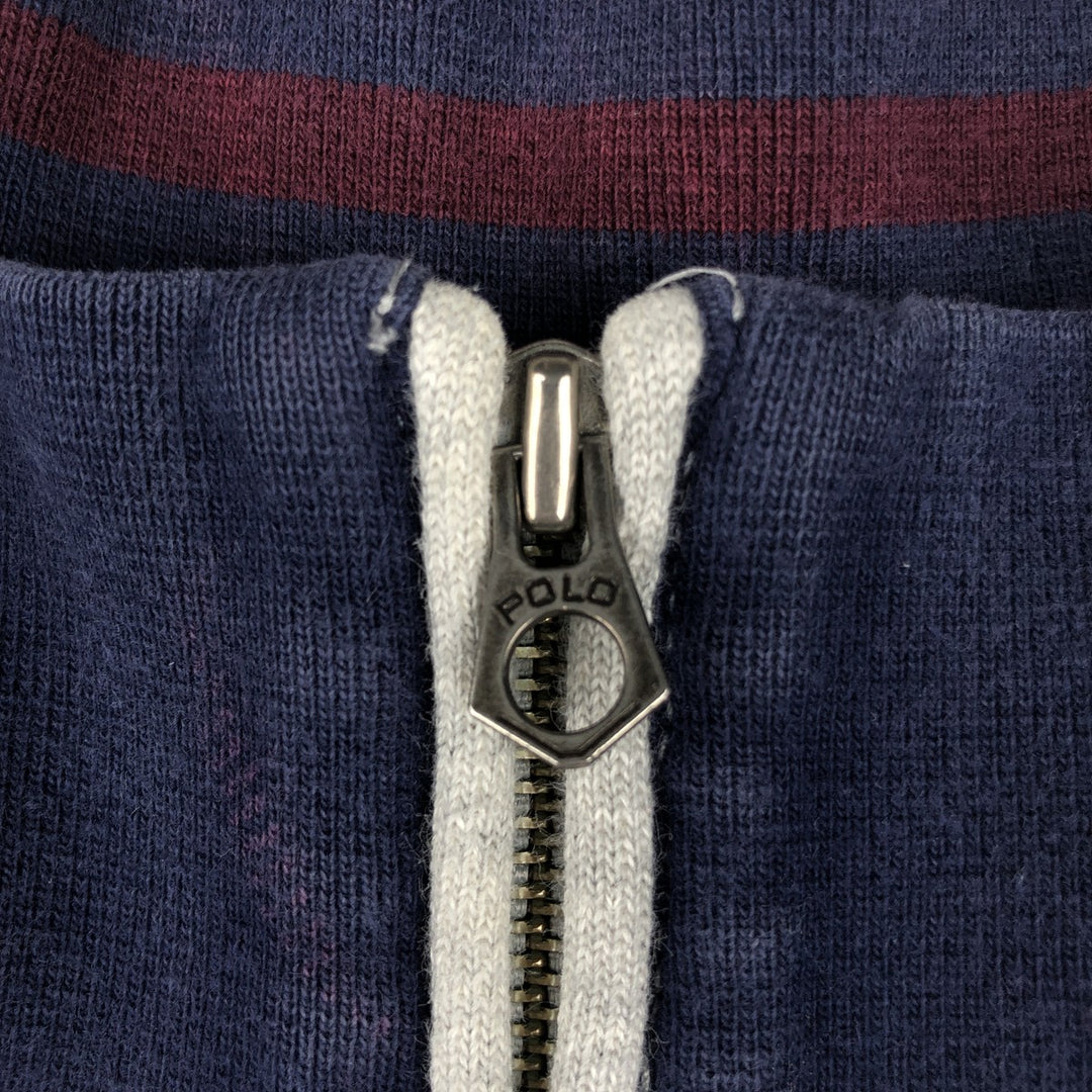 Ralph Lauren POLO by Ralph Lauren Half-Zip Sweatshirt, Men's XL cotton gray type Vintage Second Hand