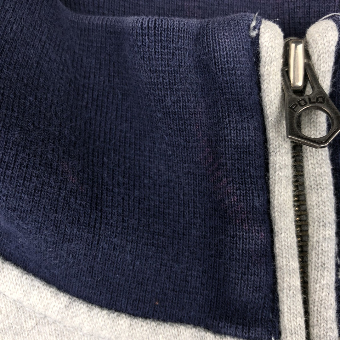 Ralph Lauren POLO by Ralph Lauren Half-Zip Sweatshirt, Men's XL cotton gray type Vintage Second Hand