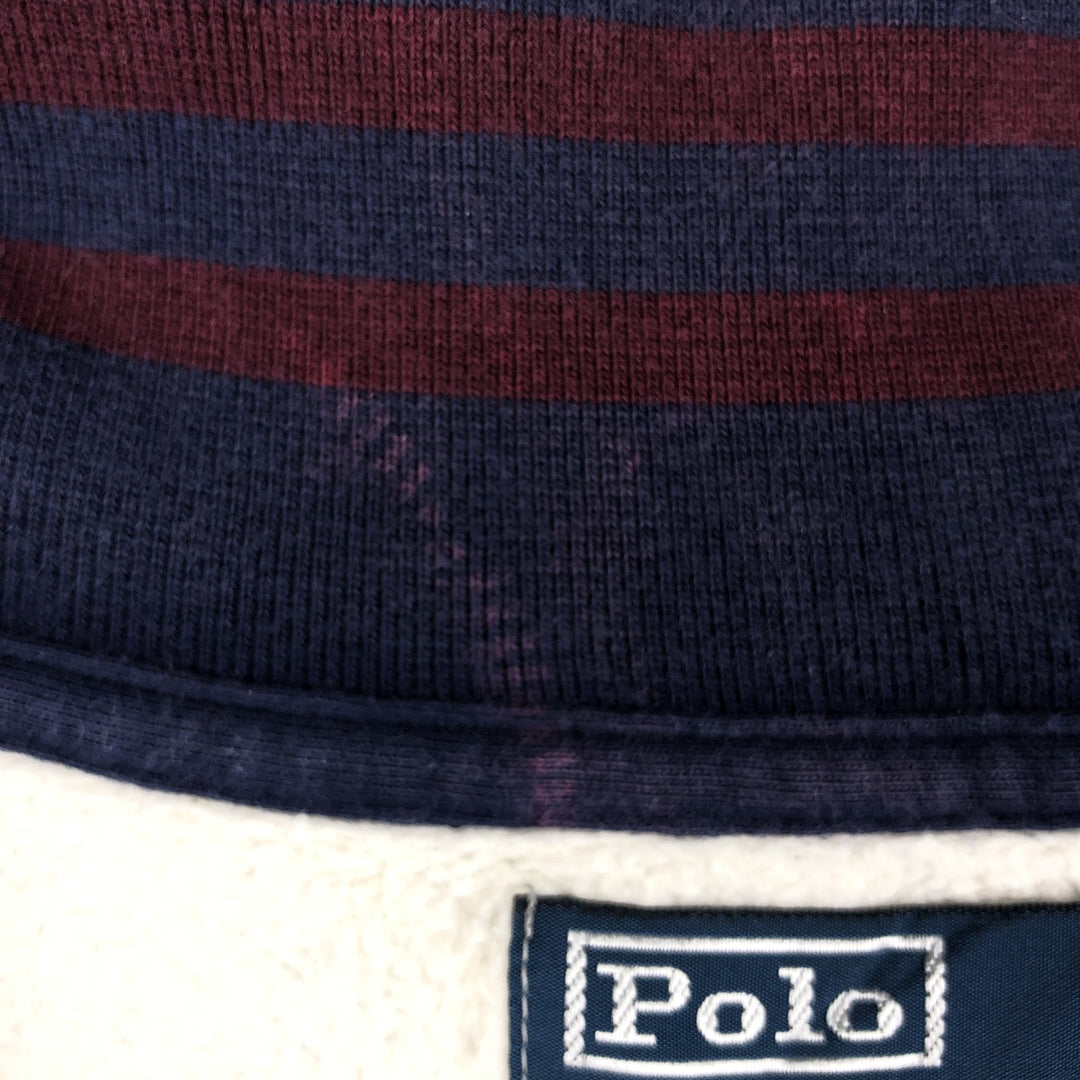 Ralph Lauren POLO by Ralph Lauren Half-Zip Sweatshirt, Men's XL cotton gray type Vintage Second Hand