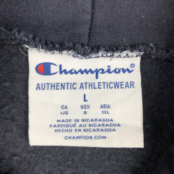 Champion Authentic Athletics Wear Notre Dame University College Pullover Hoodie, Men's Size L cotton black type Vintage Second Hand